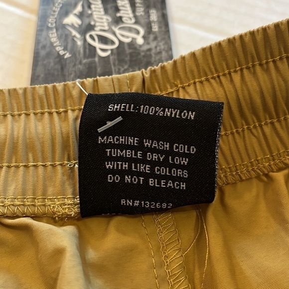 NWToriginal deluxe supply-2XL-khaki-swim trunks, beach shorts, elastic waistband - Picture 9 of 13